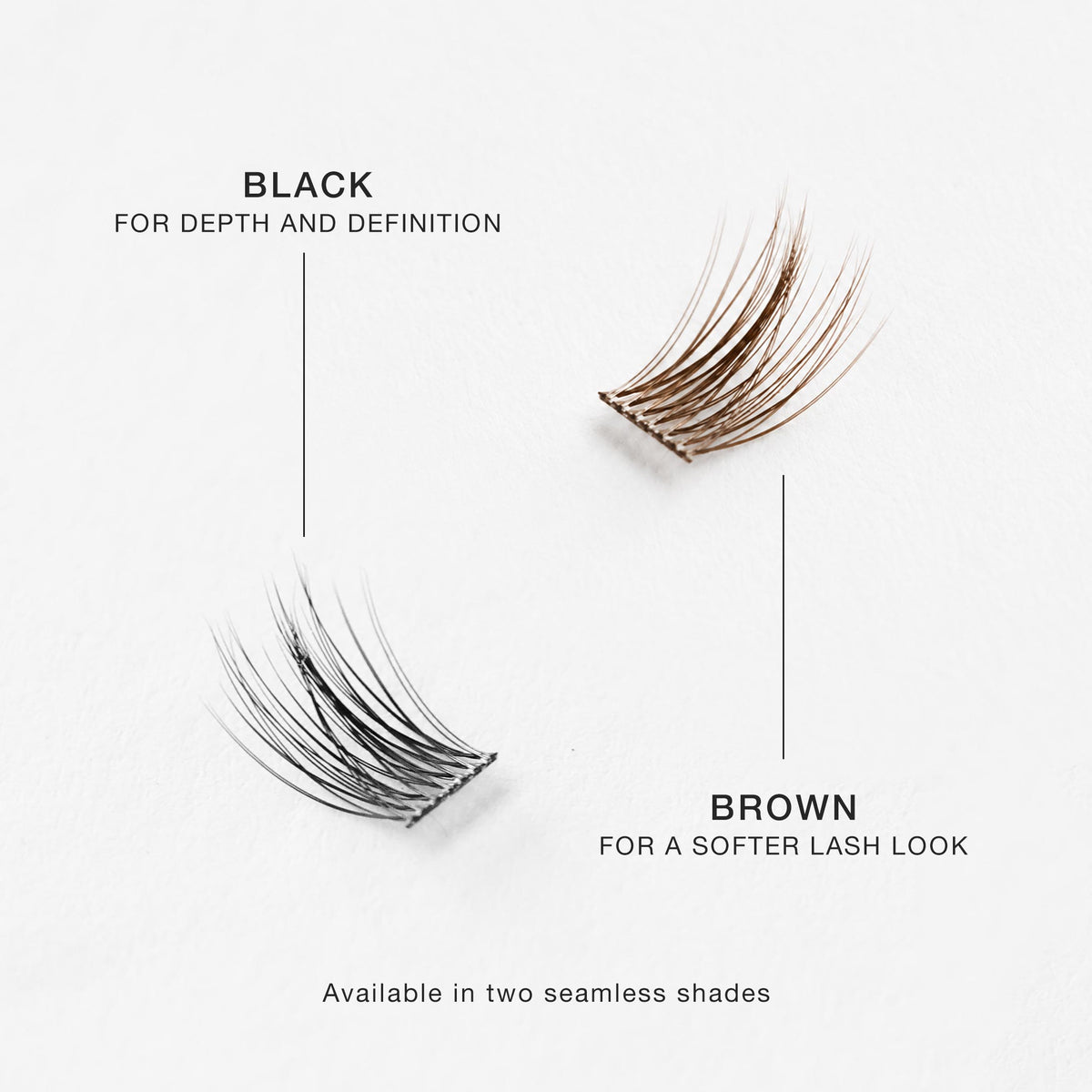 Black and Brown Lash Clusters Natural