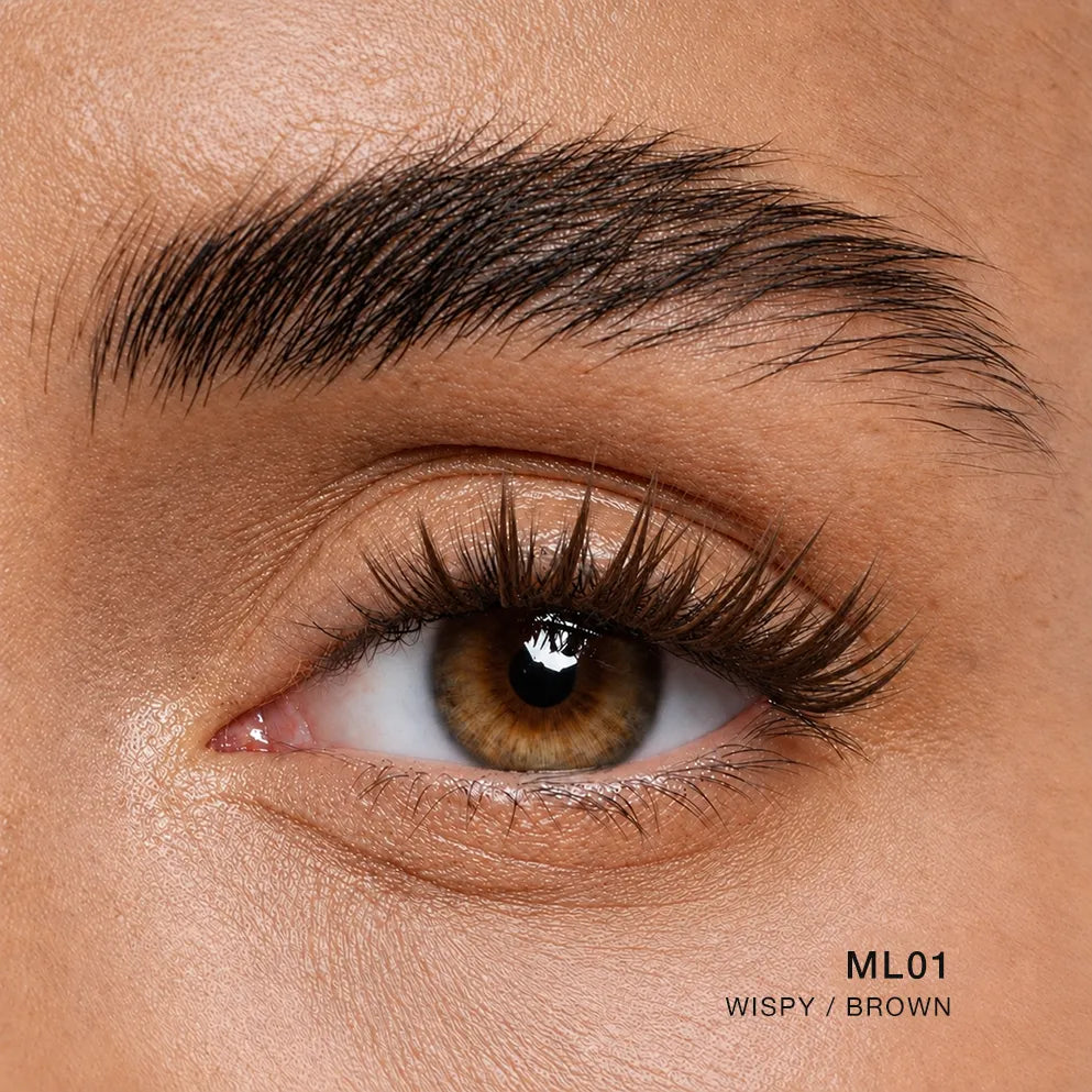 brown wispy lash clusters